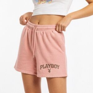 PLAYBOY Women's Soft Pink Athletic Shorts Size Medium